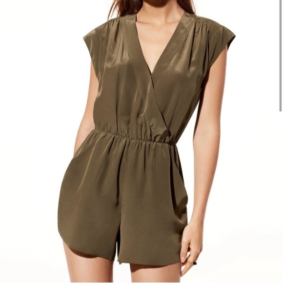 Babaton Olive Green Romper - Picture 1 of 9